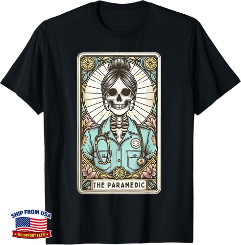 Skeleton paramedic tarot card - skeleton,